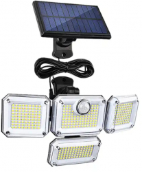 Lampa solara 233LED 2000 Lm 3 moduri de iluminare telecomanda cablu 5 metri 