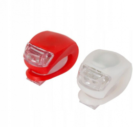 Lumini LED de siguranta bicicleta sau trotineta 3 moduri iluminare silicon set 2 bucati 