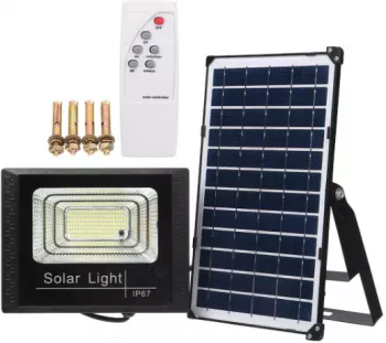Proiector LED 100W cu panou solar si telecomanda 