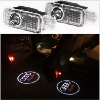 Set 2 Holograme LED cu LOGO AUDI pentru Portiere 