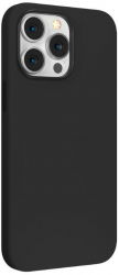 Husa din silicon compatibila cu iPhone 15 silk touch interior din microfibra camera bump Negru 
