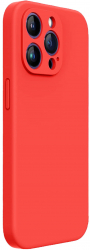 Husa din silicon compatibila cu iPhone 15 silk touch interior din microfibra Full Protection Rosu 