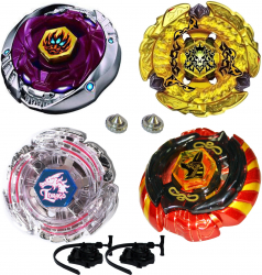 Pachet titirezi 4D FLAME 4 buc+2 lansatoare+2 varfuri metalice BB118 Phantom BB111 Mercury Anubius BB43 Spegasis LDrago BB99 Hell Kerbecs 
