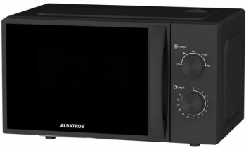 Cuptor cu microunde Albatros MWA-20MB4 20L 700W 5 trepte Temporizator Iluminare interioara Negru 