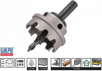 Carote placate T.C.T. 60 mm 33/S16 33/S16LS 16 mm 33116 00001 Wilpu