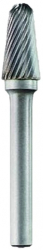 Freza din carbura de tungsten forma L - conica cu cap rotunjit tais simplu 16 d2 6 L 70 l2 30 Tivoly 