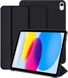 Husa Ultra Slim pt. Apple iPad Air 5 / 4 10.9&Prime Silicon TPU Smart Cover cu Suport - Negru 
