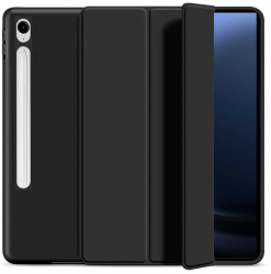 Husa Ultra Slim pt. Samsung Galaxy Tab S9 FE 10.9 inch Silicon TPU Smart Cover cu Suport - Negru 