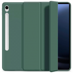 Husa Ultra Slim pt. Samsung Galaxy Tab S9 FE 10.9 inch Silicon TPU Smart Cover cu Suport - Verde Marin 
