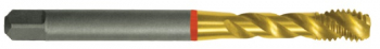 Tarod titanizat de masina DIN 371/374/376 forma C unghiul spirei 35º HSS-E Co 5 M16 P2 0 L110 l18 d2-12 DIN376 Tivoly 
