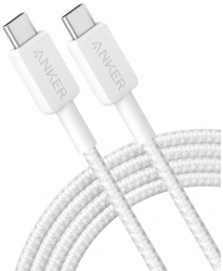 Cablu Anker 322 USB-C la USB-C 60W 1.8 metri Alb 