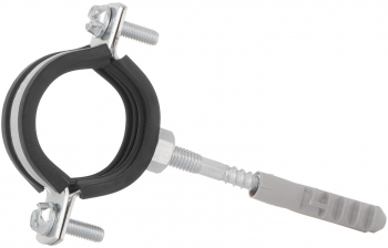 Clema metalica cu cauciuc pentru fixare tevi in perete 6 / 4 47 - 51 mm Geko G17293 