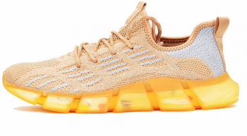 Sneakers Barbati MBrands cu talpa flexibila maro cu galben 2025 - 44 
