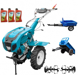 Motocultor Profesional DAKARD Hs 1100D NEW 16 Cp. Remorca DKD Ly 700 