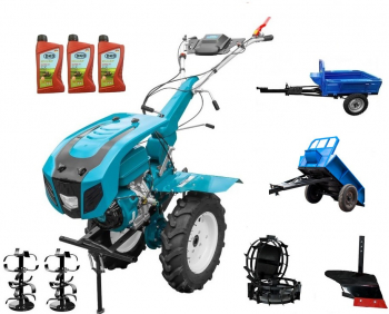 Motocultor Profesional DAKARD Hs 1100D NEW 16 Cp. Remorca DKD Ly 700. Roti Metalice. Plug Arat. 3l Ulei 