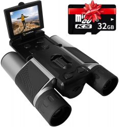 Binoclu Digital Profesional de Vanatoare StartONTeam Zoom 10X Ecran LCD 2& Camera Foto / Video 2 5K Marire 8X Argintiu 