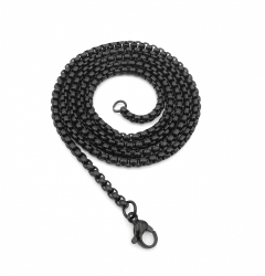Lant inox colier pentru pandantive medalioane negru 60 cm 3 mm 02A012 PersonalStyle 