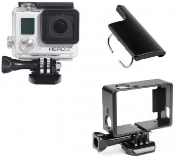 Set 3 accesorii pentru Gopro Hero 3 3+ 4 Carcasa waterproof Carcasa de protectie si prindere Inchizator de rezerva pentru carcasa 