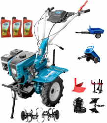 Motocultor Profesional Dakard HS 1000B New 7 CP Capota cu Far Remorca Dkd Ly 500 Roti Metalice Plug Reversibil Rarita Reglabila Prasitoare 