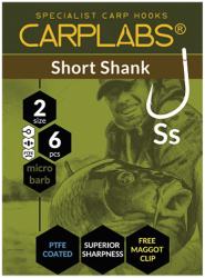 Carlig MMT Konger Carplabs Short Shank No.6 Titanium Grey Ringed 6buc 