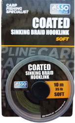 Fir MMT Asso Coated Soft Sinking Braid Hooklink 35Lb 10m Verde 