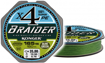 Fir Textil MMT Konger Braider X4 0.06mm 4kg 150m Olive Green 