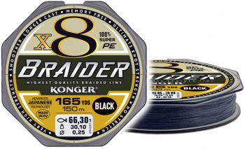 Fir Textil MMT Konger Braider X8 0.20mm 25.3kg 150m Black 