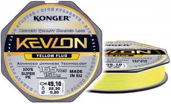 Fir Textil MMT Konger Kevlon X4 0.16mm 15.9kg 150m Yellow Fluo 