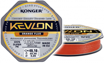 Fir Textil MMT Konger Kevlon X4 0.18mm 17.3kg 150m Orange Fluo 