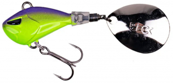 Spinnertail MMT Zeck Rogue Runner 10gr Purple Chartreuse 