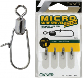 Vartej Agrafa MMT Owner 52809 No.0 9kg Micro Snap Swivel 