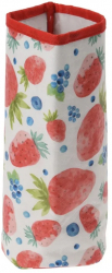 Husa termorezistenta pentru sticle Excellent Houseware poliester 20x10cm alb/rosu 