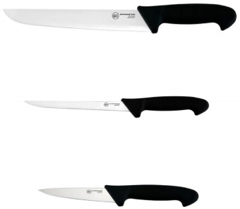 Set 3 cutite Pro-X Carl Schmidt Sohn 13/19/25.5 cm negru/argintiu 