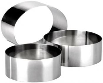 Set 3 inele patiserie Ibili-Clasica otel inoxidabil 7-8-10/4.5 cm argintiu 