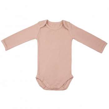Body cu Maneca Lunga din Bambus Misty Rose 74-80 