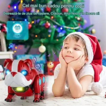 Caine robot ABS Functie sunete lumini Multicolor 