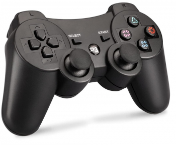 Wireless Controller Compatibil PS3 MRG MP3 DoubleShock 3 Vibratii Negru 