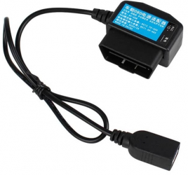 Cablu adaptor alimentare incarcator OBD 2 - USB camera bord DVR 24 ore 