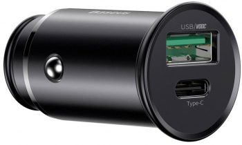 Incarcator pentru Masina VOOC USB QC3.0 USB-C PD30W I472 Negru 