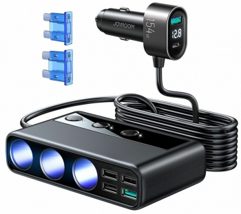 Incarcator Auto cu 3 Brichete Auto I114 Negru