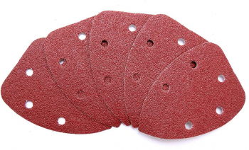 Set 5 abrazive/smirghel cu scai cu gauri triunghi P150 93x93x93 mm Germa Flex 