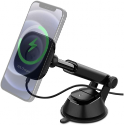 Suport Masina Bord/Parbriz cu Incarcare Wireless 35W Metal H505 Negru 
