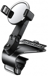 Suport Auto pentru telefon tip Crocodil pentru Bord cu Placuta Numar Telefon F32 Black 