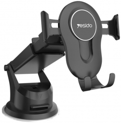 Suport Multifunctional Auto Telefon pentru Parbriz si Bord Compact Extendable Arm I348 Deep Dark 