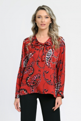 Bluza Dama cu Funda Subtire Rosie cu Imprimeu Paisley L 