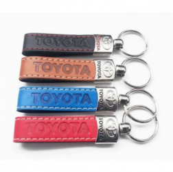 Breloc cheie din piele Eco Toyota Albastru 