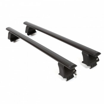 Set 2 bare portbagaj transversale universale compatibil cu automobile fara bare longituninale sau prindere fixa lungime 130 cm negru