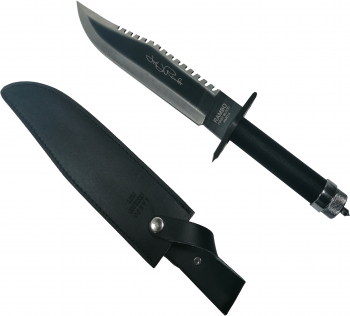 Cutit de vanatoare IdeallStore® First Blood editie de colectie John Rambo 40 cm teaca inclusa 