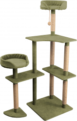 DOUBLE TROUBLE Verde Kiwi 150 cm Ansamblu Joaca Pisici Casuta Pisica 