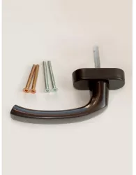Maner fereastra Hoppe Flensburg secustik patrat variabil 32-42 mm aluminiu culoare maro F8707 